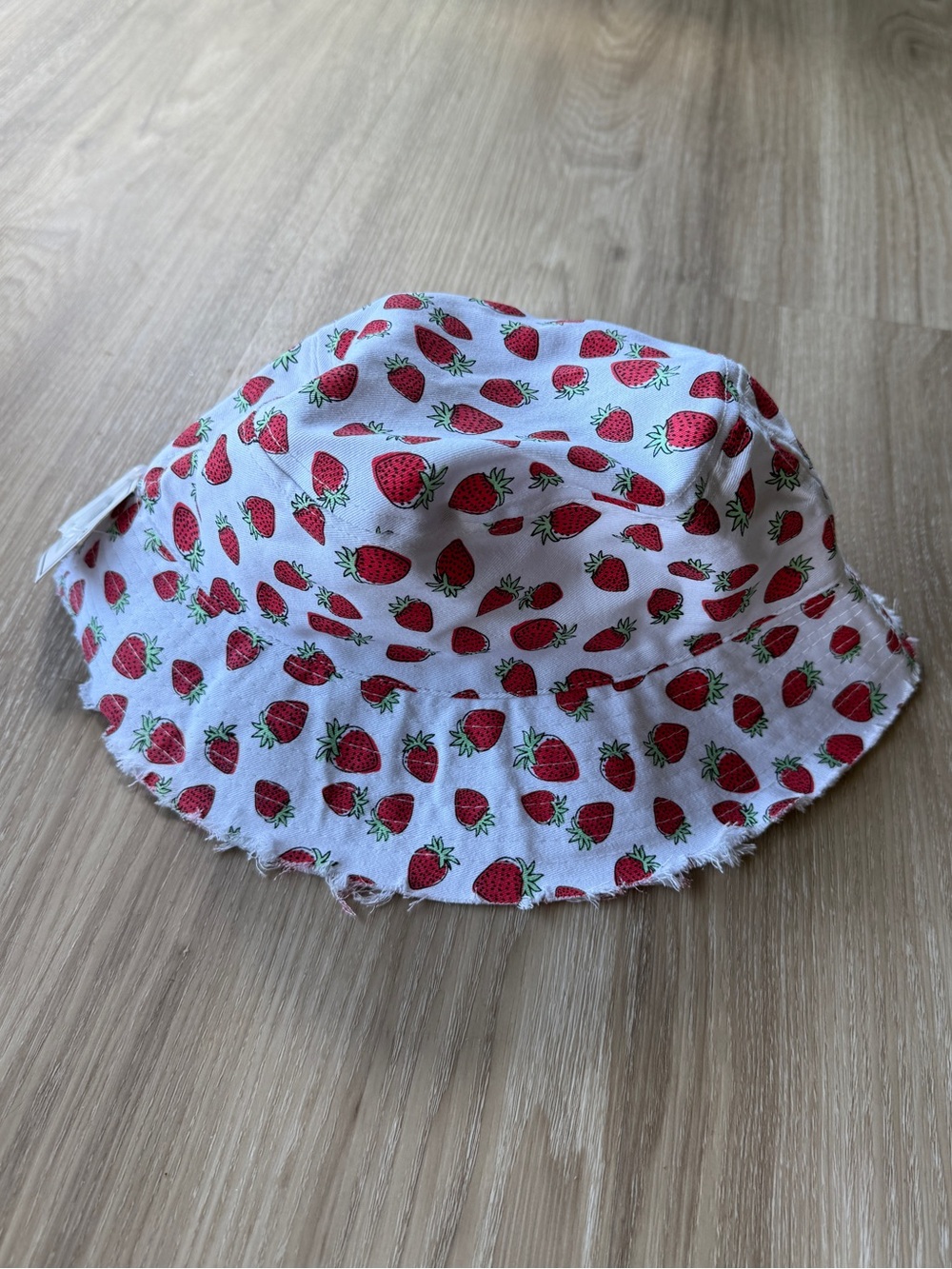 Strawberry-Print Bucket Hat